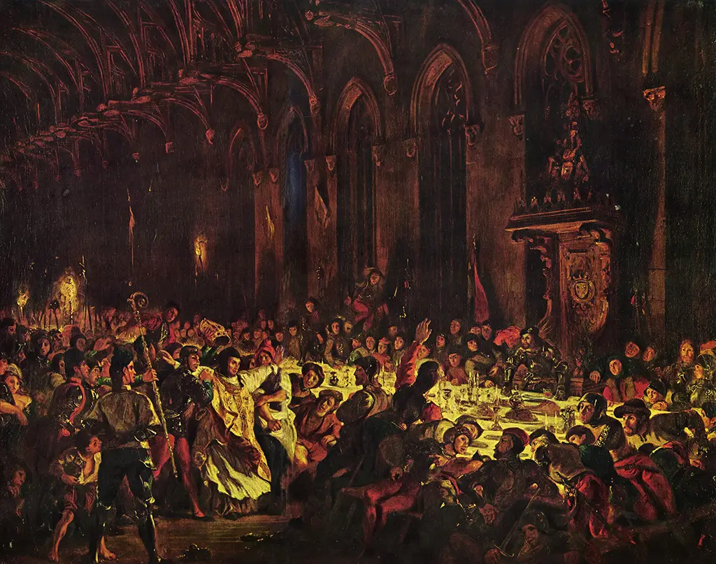 The Assassination (Murder) of the Bishop of Liege in Detail Eugene Delacroix